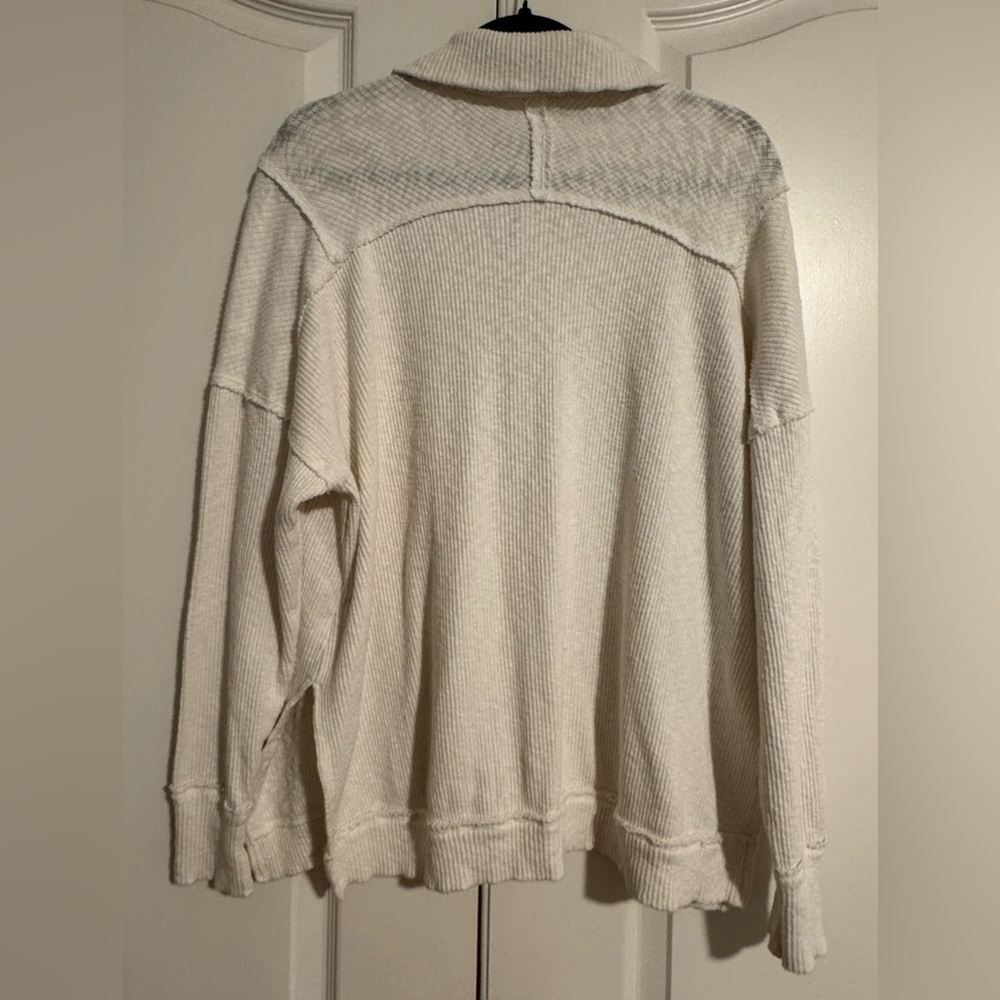 We the Free Ribbed Quarter Zip Sweater - Picture 2 of 5